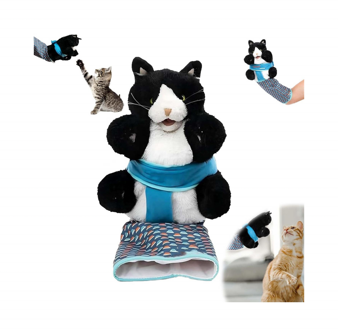 Interactive Cat Hand Puppet Toy – Fun Training Toy to Keep Cats Active & Happy