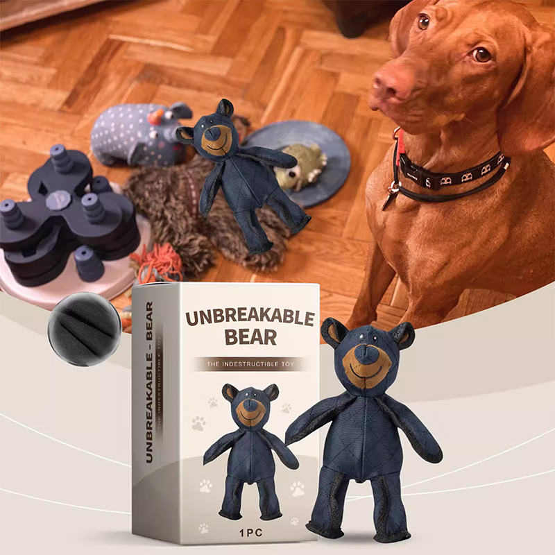 Unbreakable Dog Toy Bear – Durable Plush Toy for Strong Chewing Dogs